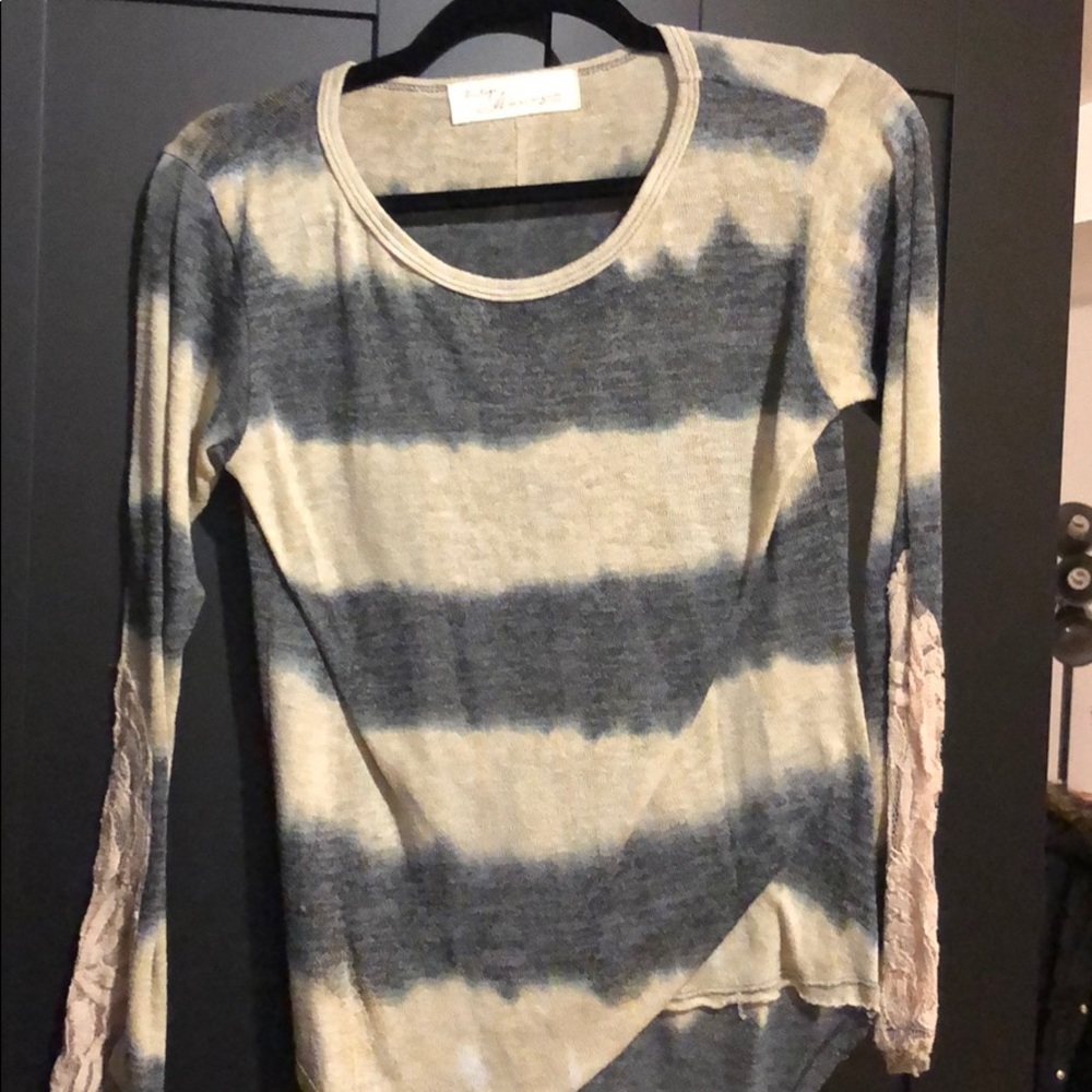 Tan and gray sweater